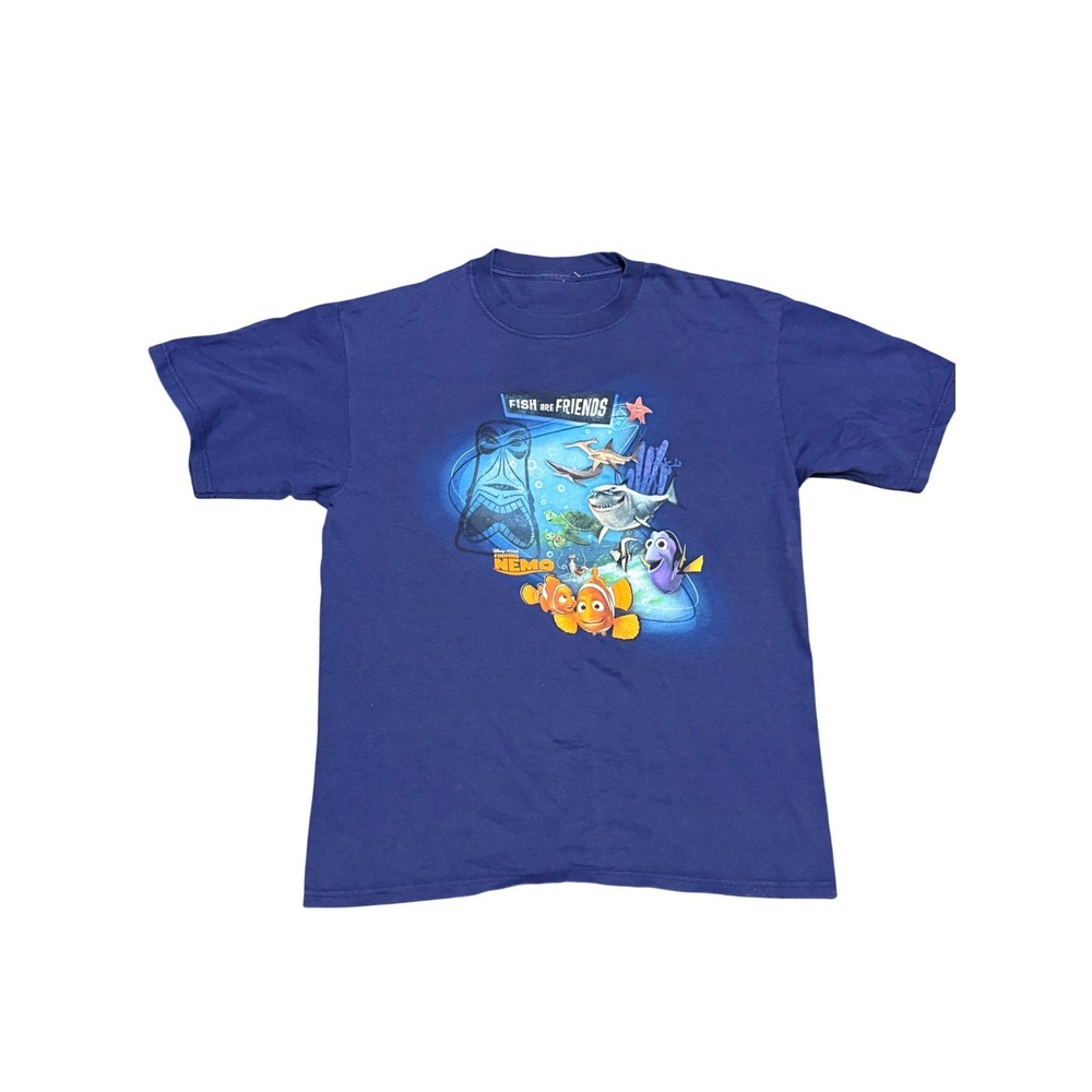 Disney Pixar Finding Nemo Fish Are Friends Blue Graphic T-Shirt Kids Large